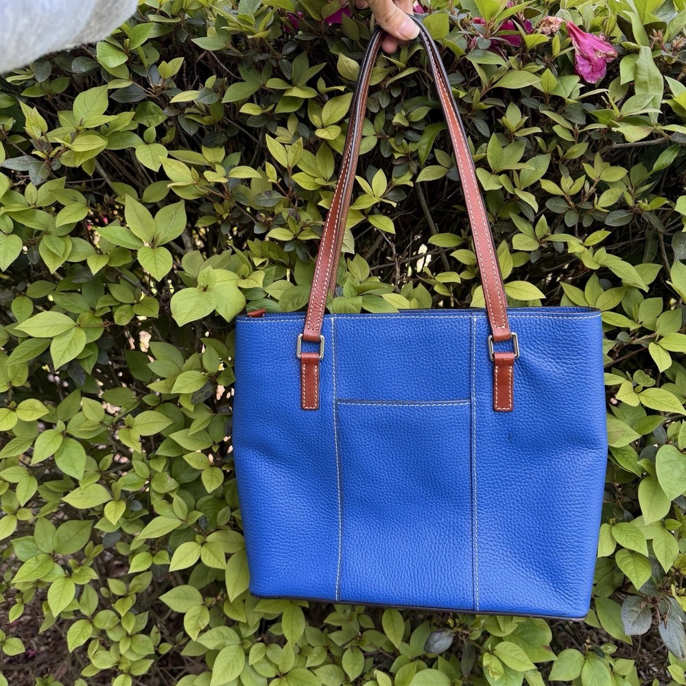 Dooney & Bourke Pebble Grain Leather Small Lexington tote Blue - Picture 3 of 14